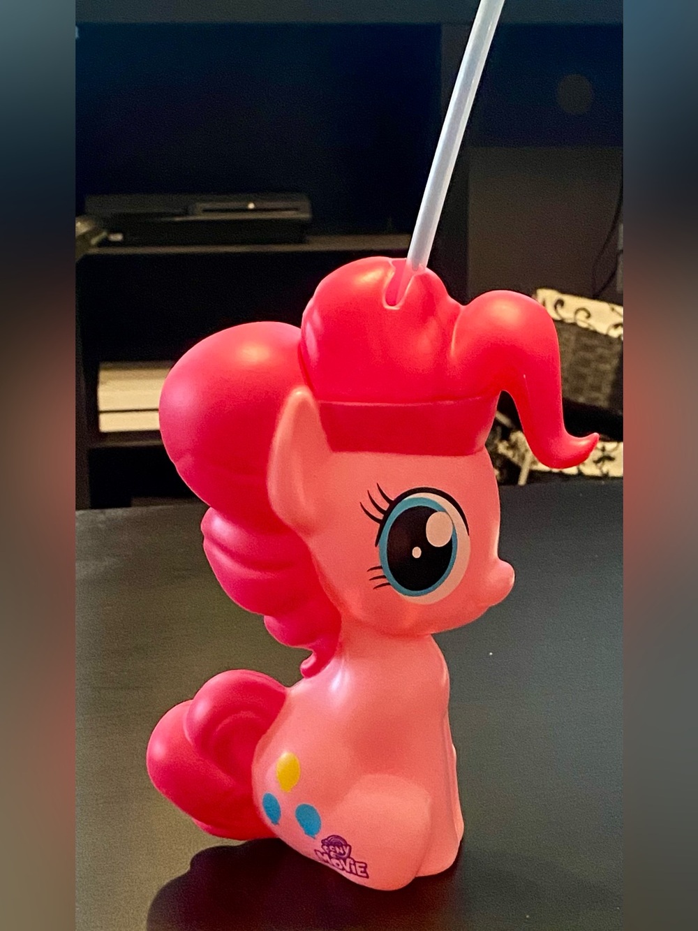 My Little Pony Movie Pinkie Pie PVC Figural Coin Bank Sipper Cup Memorabilia